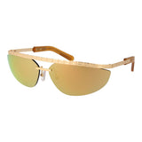 GCDS Gold Metal Sunglasses - Unisex Frameless Design