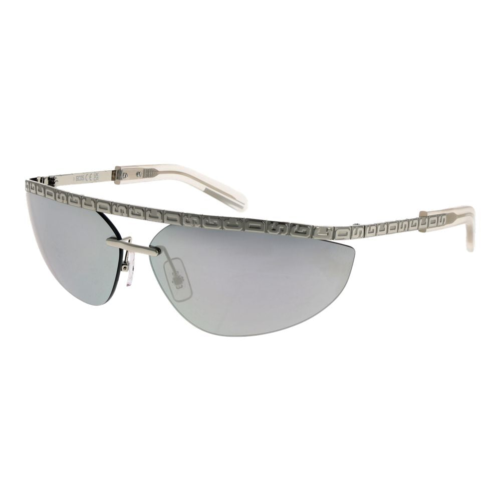 GCDS Silver Metal Sunglasses - Unisex Browline Style