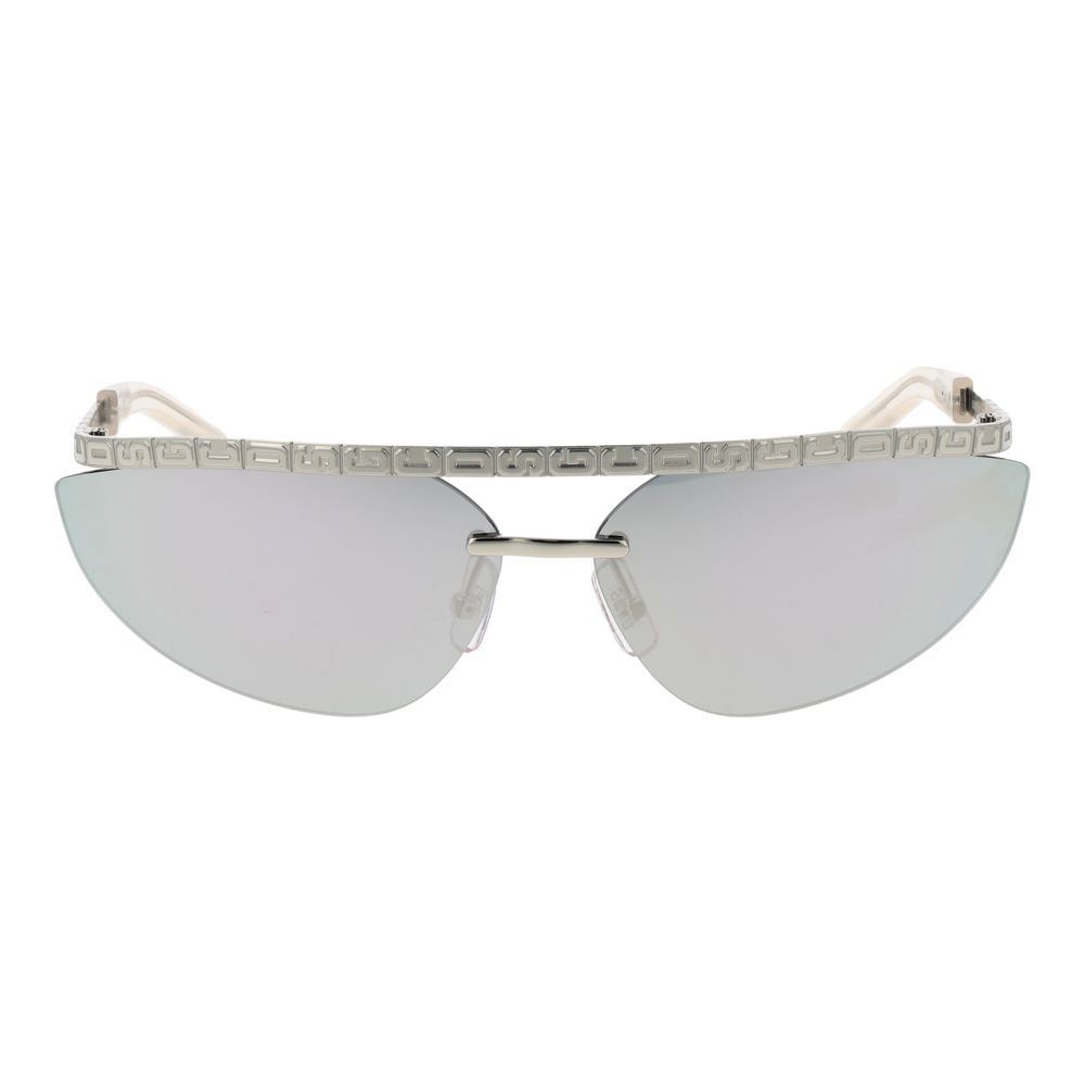 GCDS Silver Metal Sunglasses - Unisex Browline Style