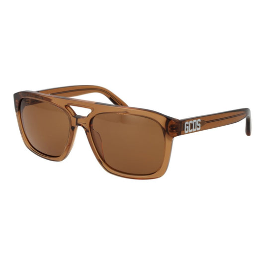 GCDS Brown Plastic Sunglasses for Unisex