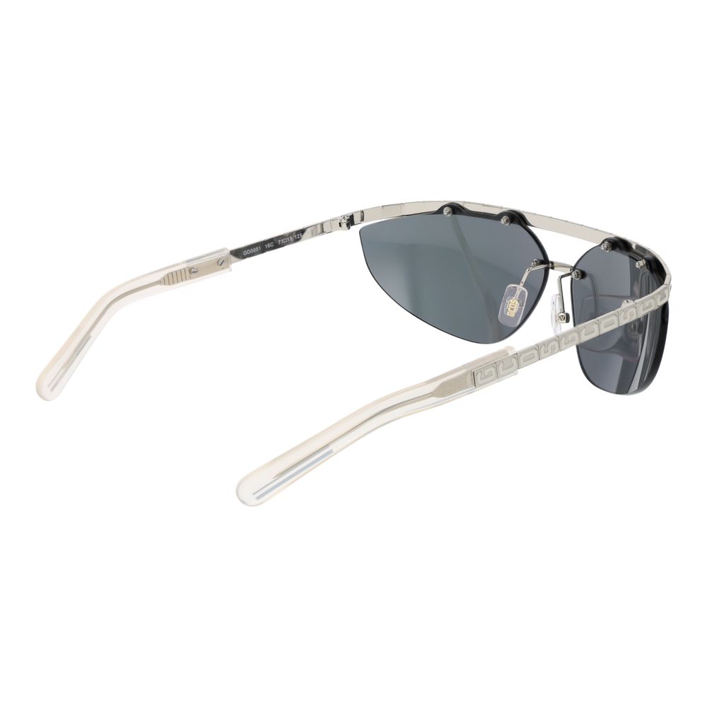 GCDS Silver Metal Sunglasses - Unisex Browline Style