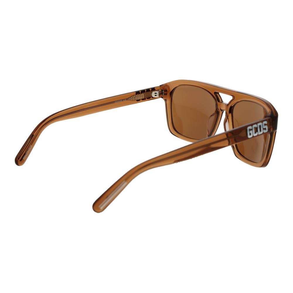 GCDS Brown Plastic Sunglasses - Unisex Square Design