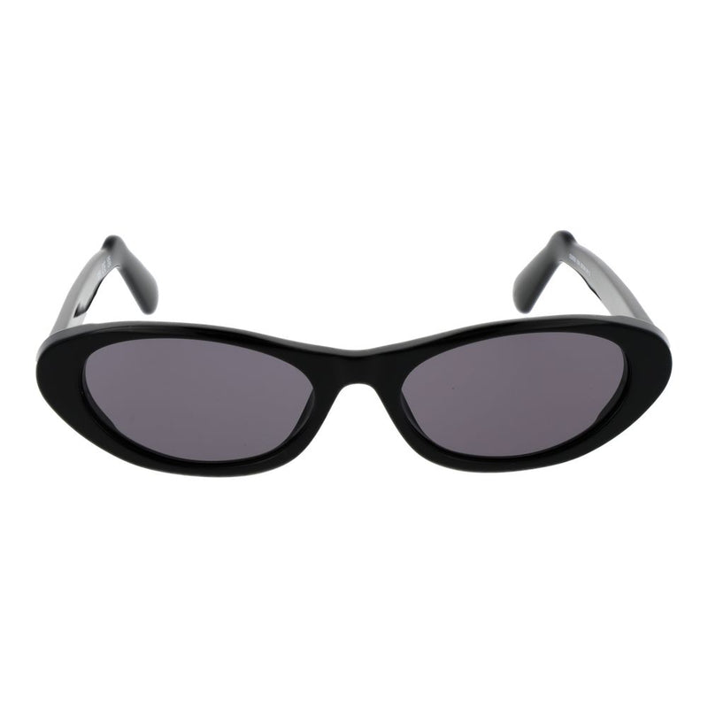GCDS Black Plastic Oval Sunglasses for Unisex
