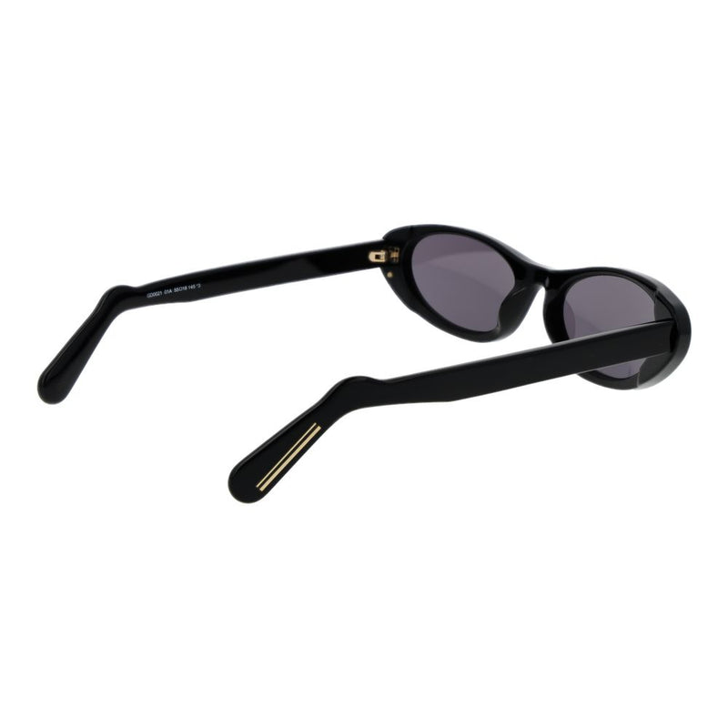 GCDS Black Plastic Oval Sunglasses for Unisex