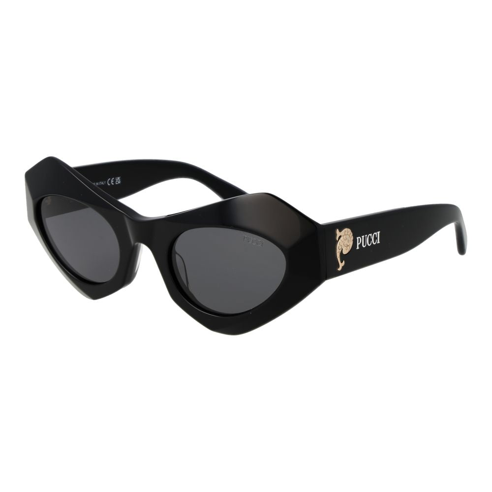 Emilio Pucci Black Plastic Cat Eye Sunglasses