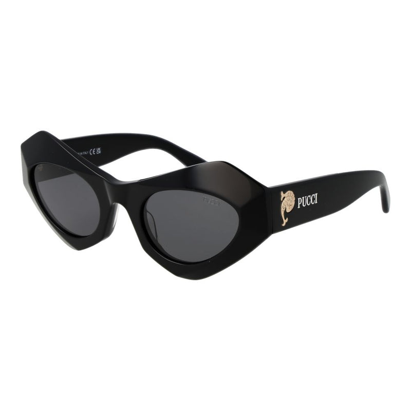 Emilio Pucci Black Plastic Cat Eye Sunglasses