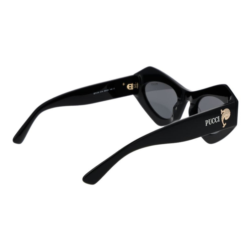 Emilio Pucci Black Plastic Cat Eye Sunglasses