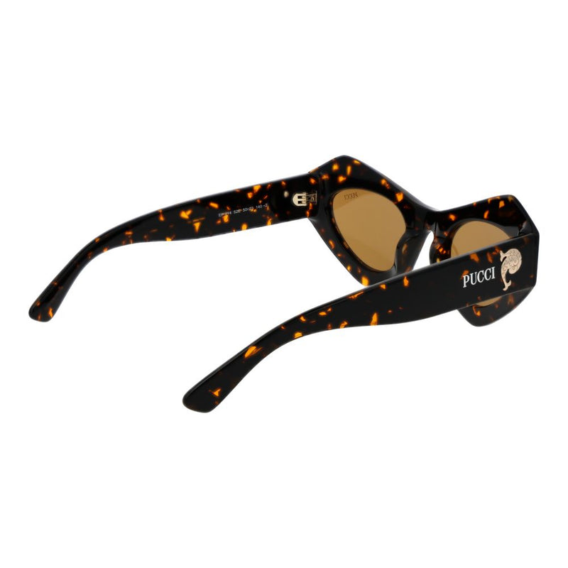 Emilio Pucci Brown Plastic Cat Eye Sunglasses for Women