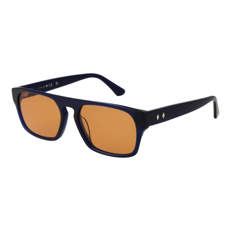 Web Blue Plastic Sunglasses for Unisex
