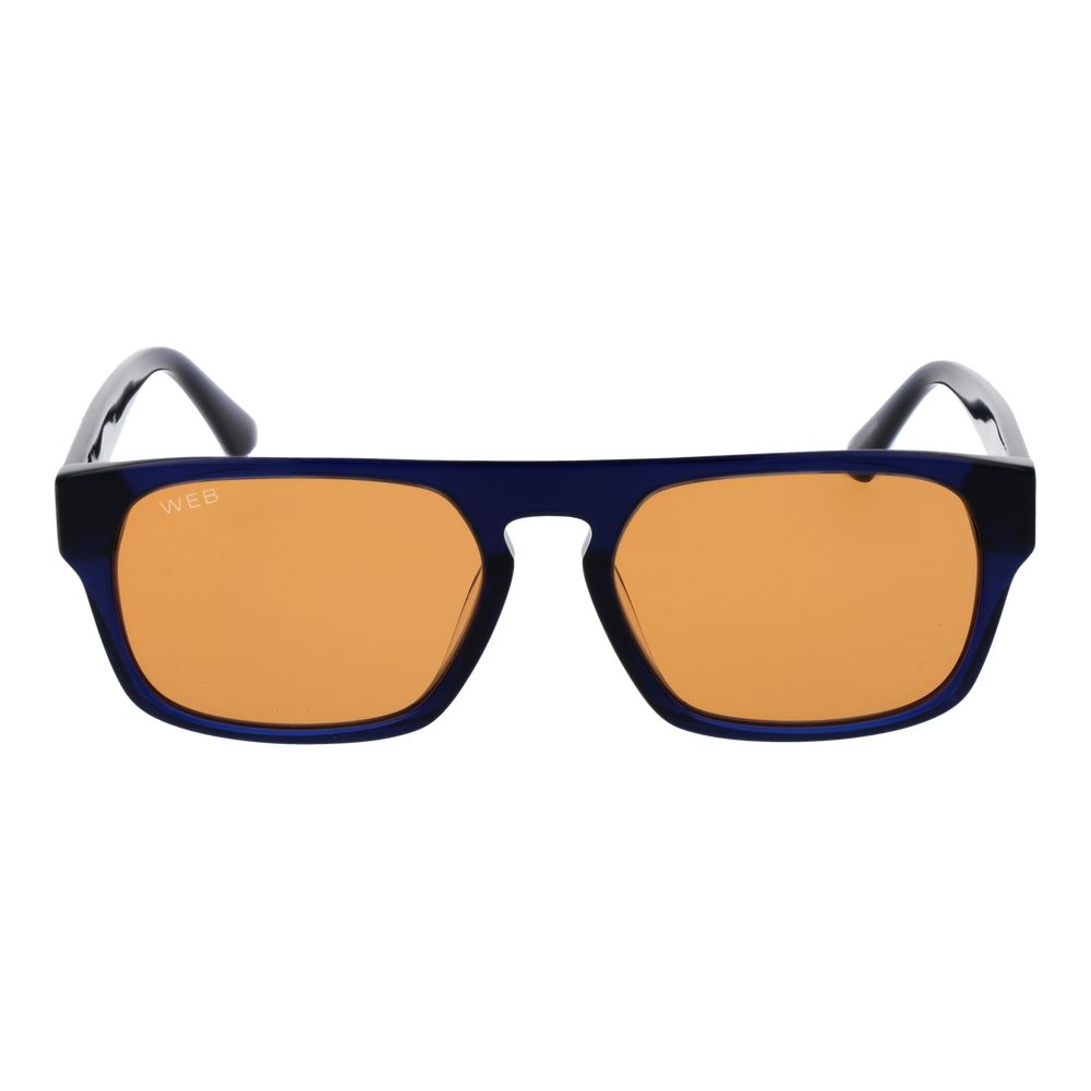 Web Blue Plastic Sunglasses for Unisex