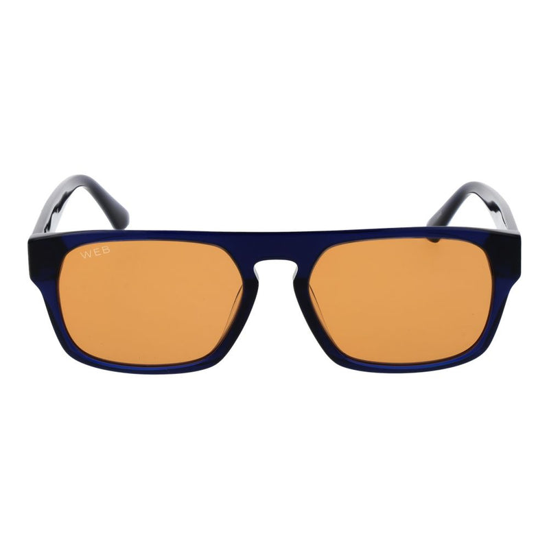 Web Blue Plastic Sunglasses for Unisex