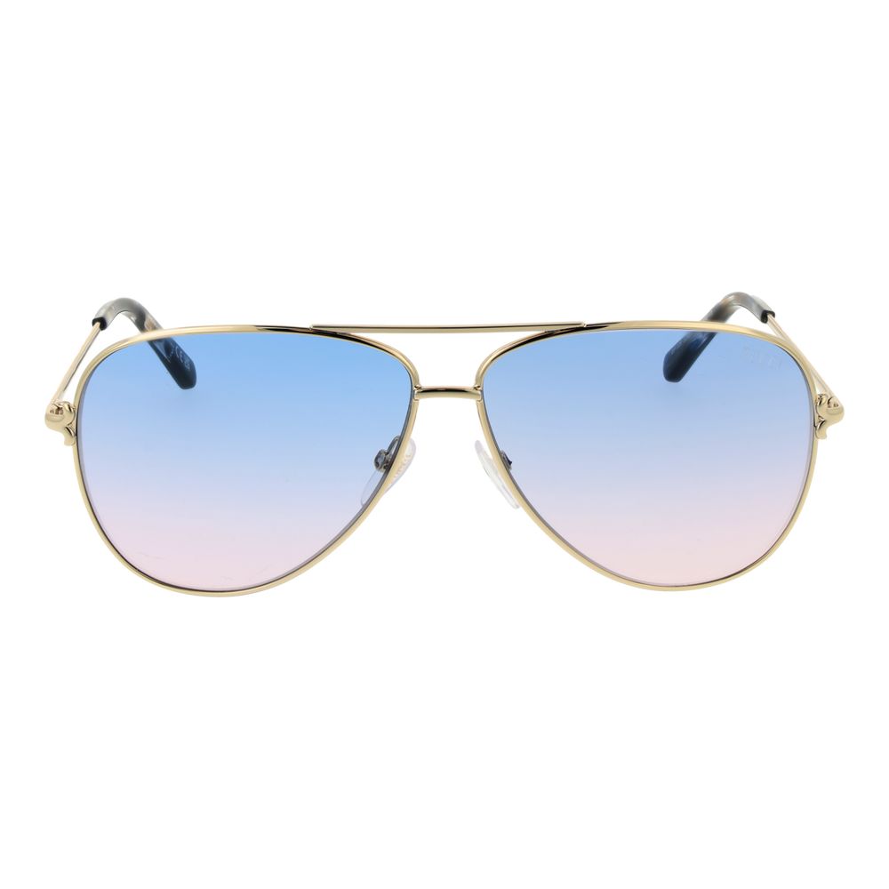 Emilio Pucci Gold Metal Aviator Sunglasses for Women
