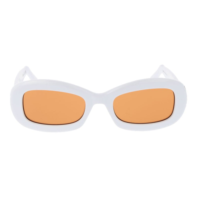 GCDS White Plastic Sunglasses - Unisex Oval Design