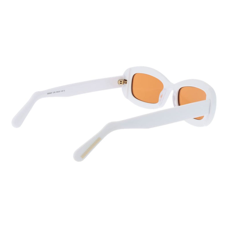 GCDS White Plastic Sunglasses - Unisex Oval Design