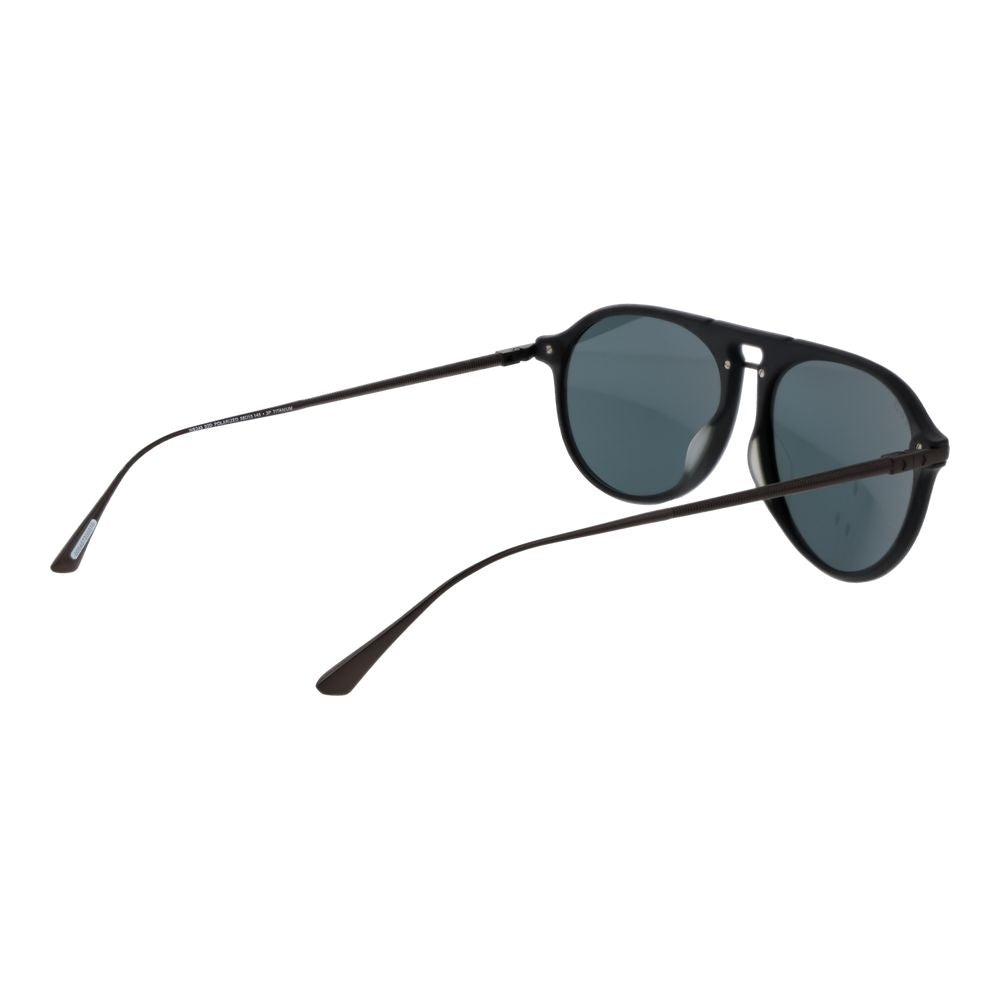 Web Black Titanium Aviator Sunglasses for Men