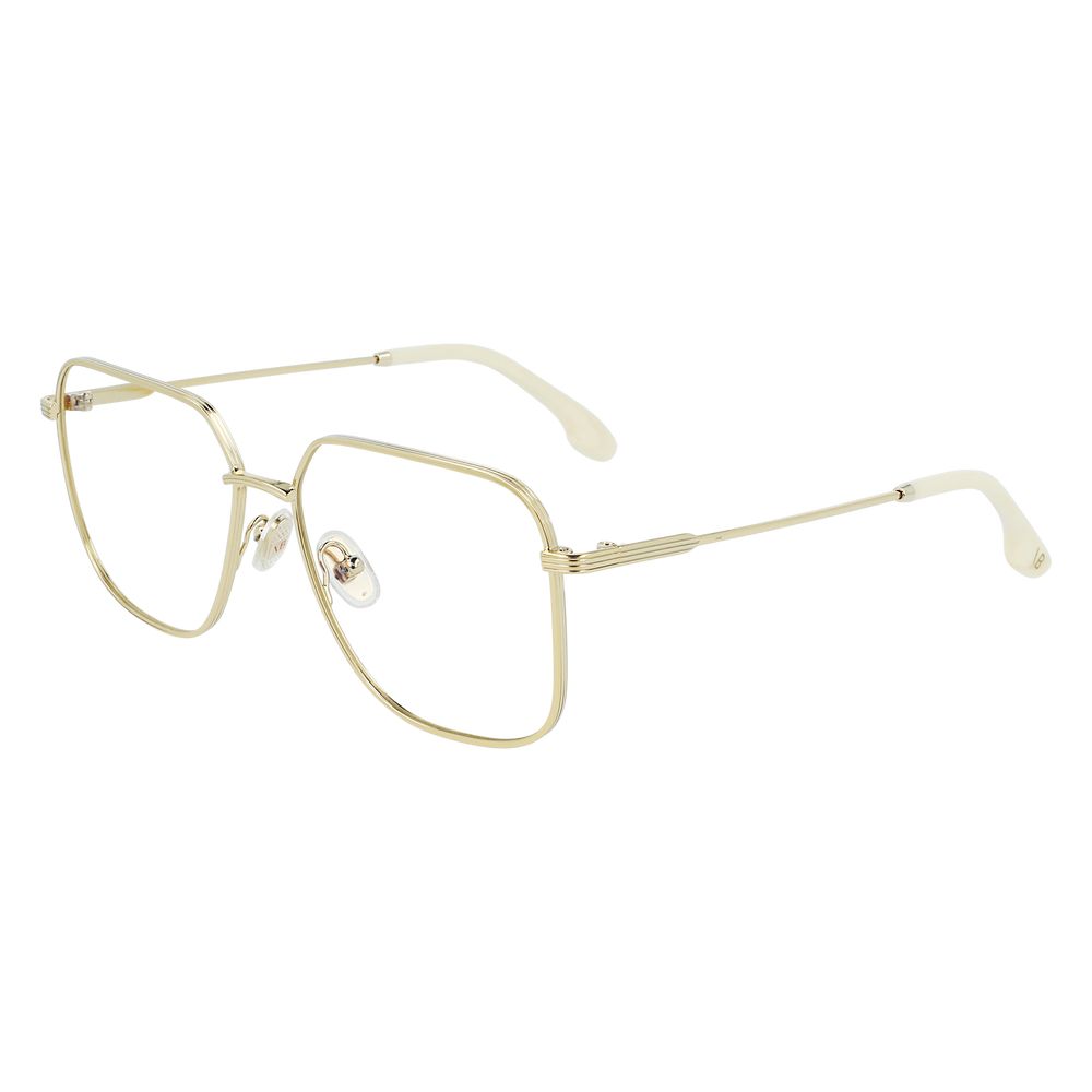 Victoria Beckham Gold Metal Square Glasses (Frames)
