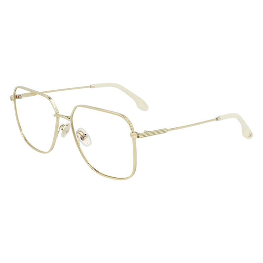 Victoria Beckham Gold Metal Square Glasses (Frames)