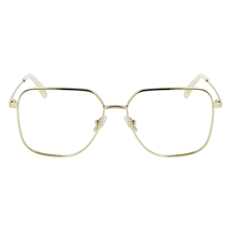 Victoria Beckham Gold Metal Square Glasses (Frames)