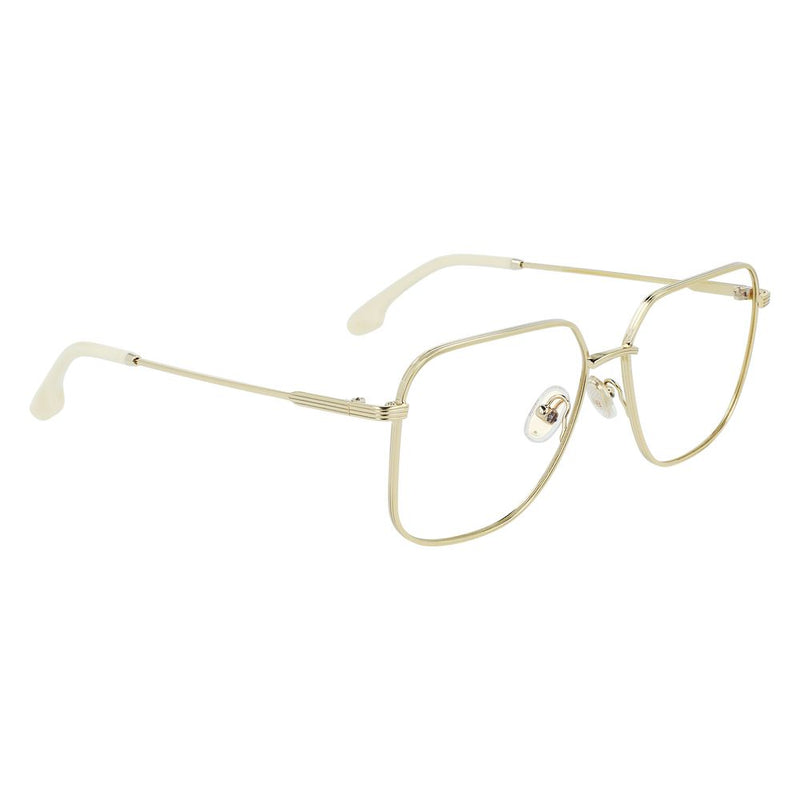 Victoria Beckham Gold Metal Square Glasses (Frames)