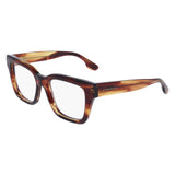 Victoria Beckham Brown Plastic Square Glasses Frames for Women