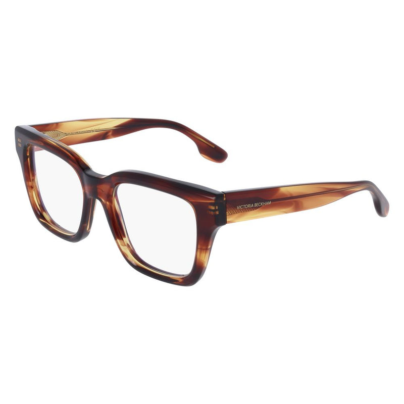 Victoria Beckham Brown Plastic Square Glasses Frames for Women