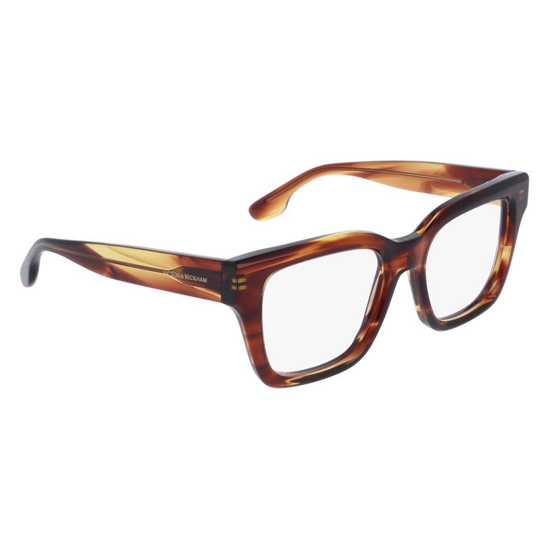 Victoria Beckham Brown Plastic Square Glasses Frames for Women