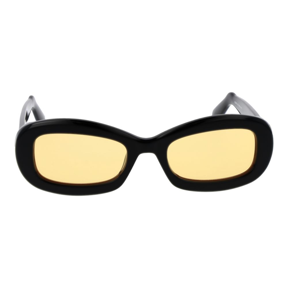 GCDS Black Plastic Sunglasses - Unisex Rectangle Design