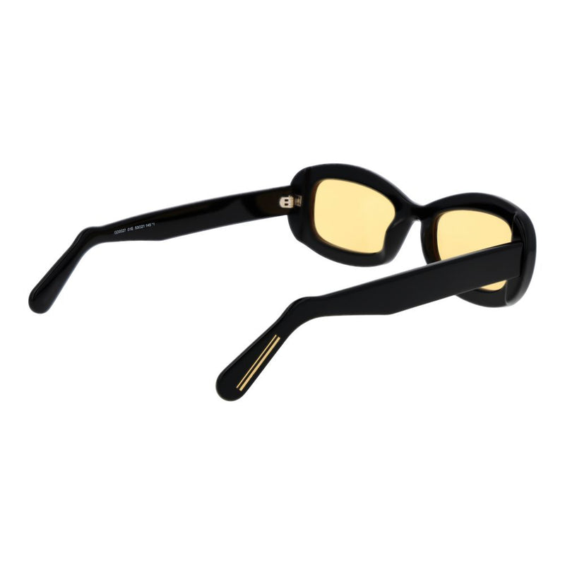 GCDS Black Plastic Sunglasses - Unisex Rectangle Style
