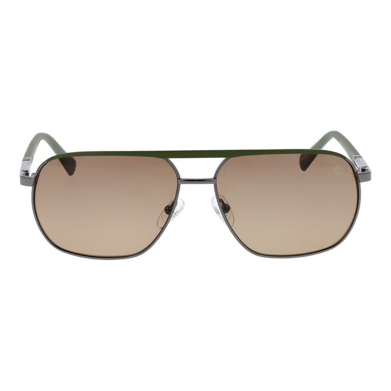 Timberland Gray Metal Aviator Sunglasses for Men