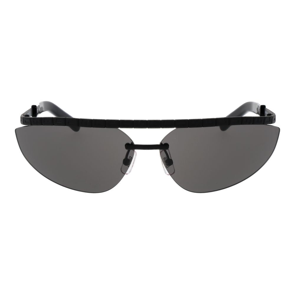 Lunettes de soleil en métal noir GCDS