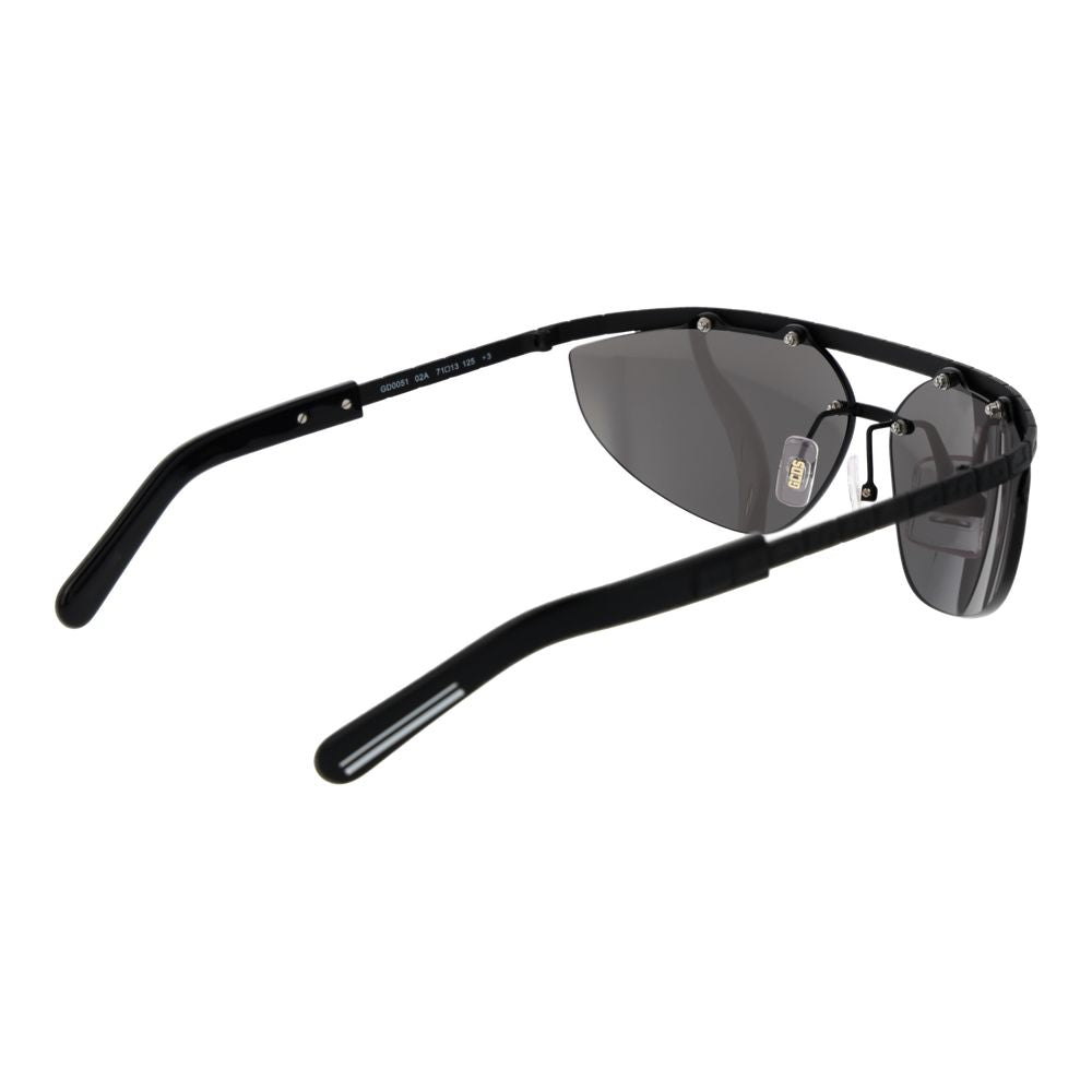 Lunettes de soleil en métal noir GCDS