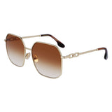 Lunettes de soleil en métal doré Victoria Beckham