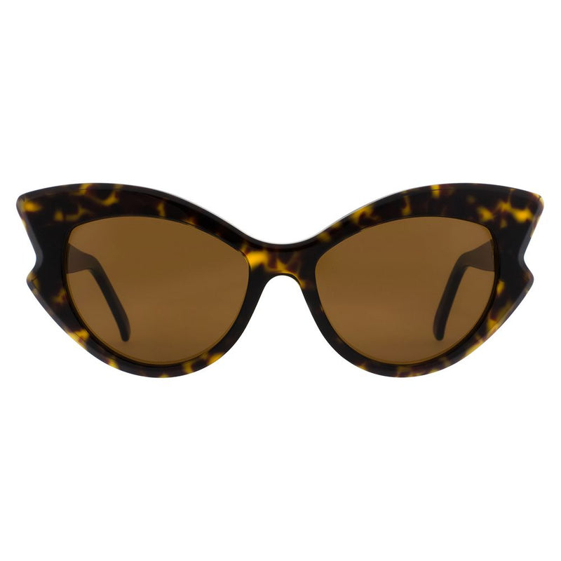 Andy Wolf Brown Acetate Cat Eye Sunglasses for Women