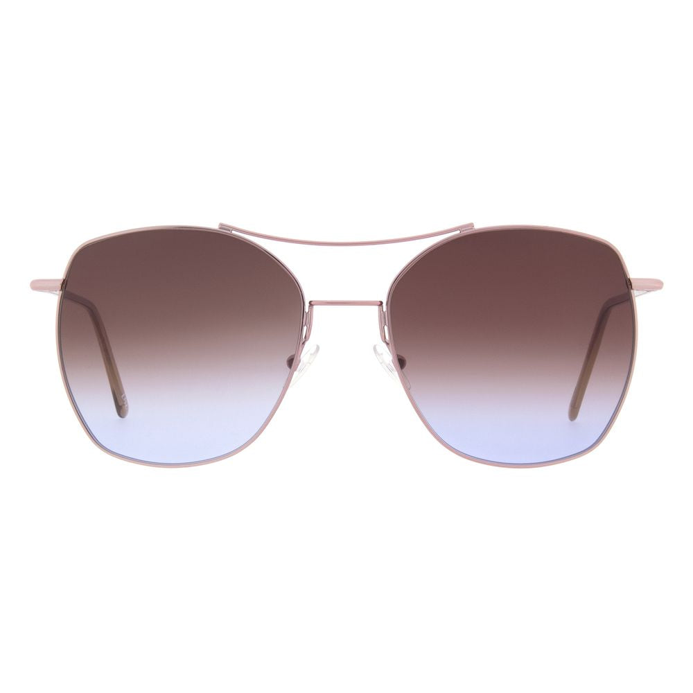 Andy Wolf Brown Metal Cat Eye Sunglasses for Women