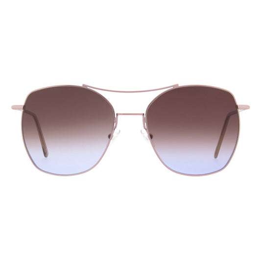 Andy Wolf Brown Metal Cat Eye Sunglasses for Women