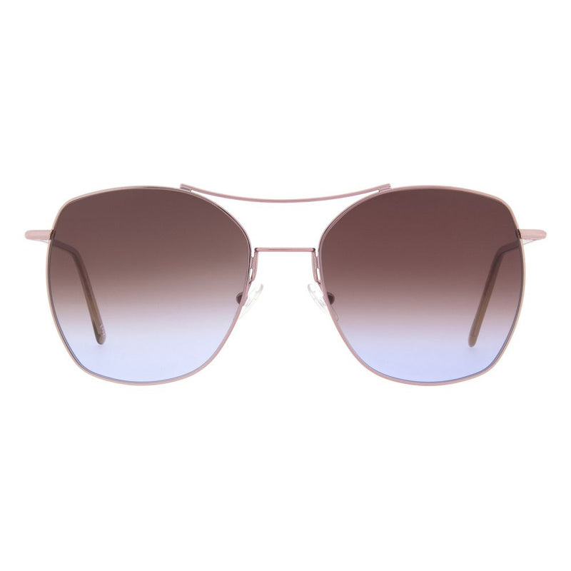 Andy Wolf Brown Metal Cat Eye Sunglasses for Women