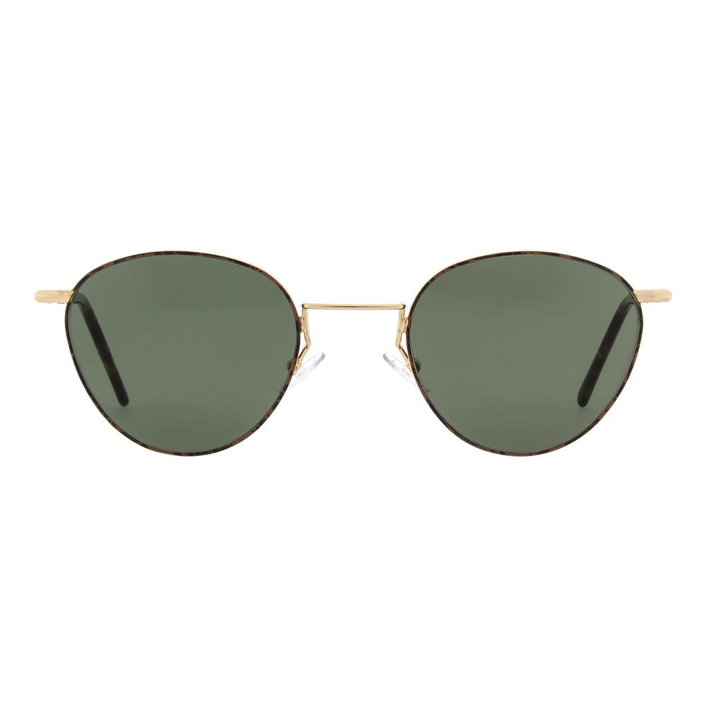 Andy Wolf Gold Metal Sunglasses for Unisex