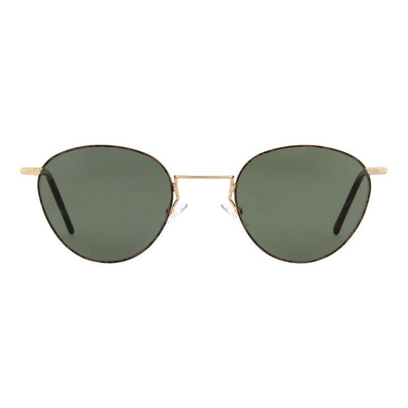Andy Wolf Gold Metal Sunglasses for Unisex