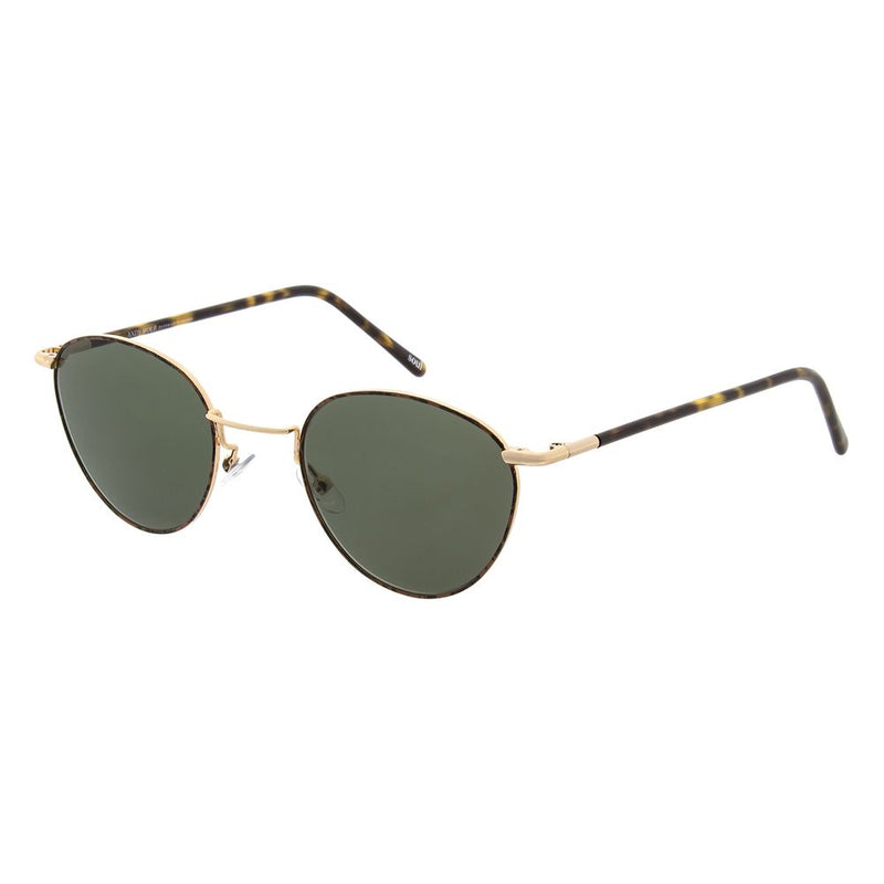Andy Wolf Gold Metal Sunglasses for Unisex