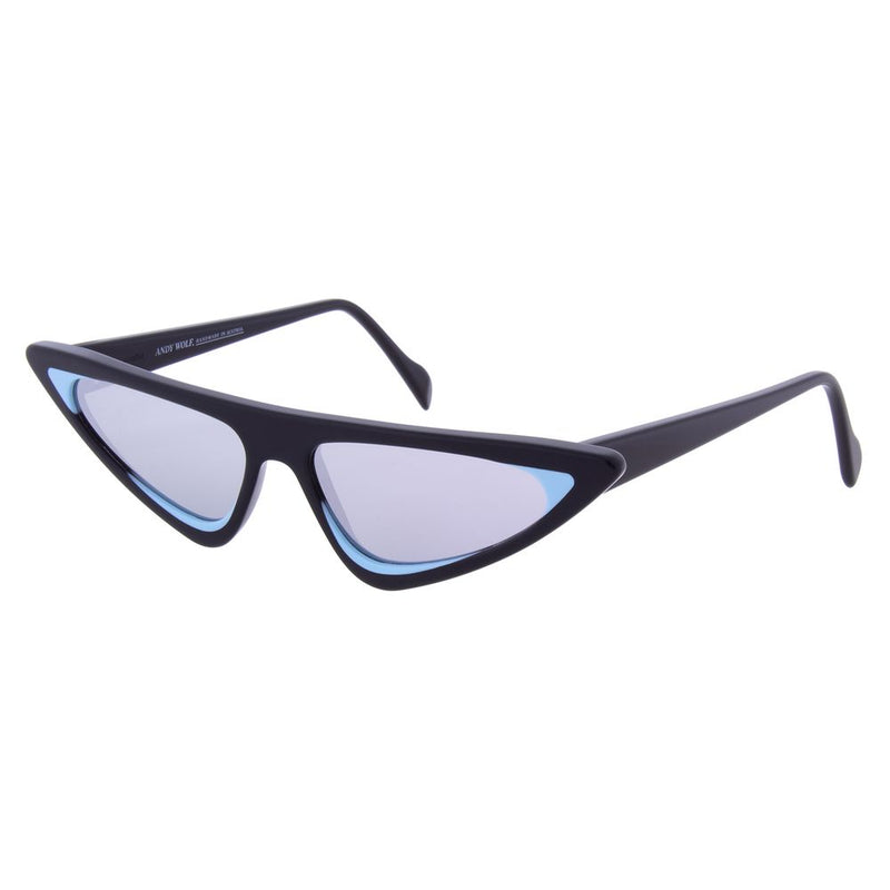 Andy Wolf Black Acetate Cat Eye Sunglasses for Women