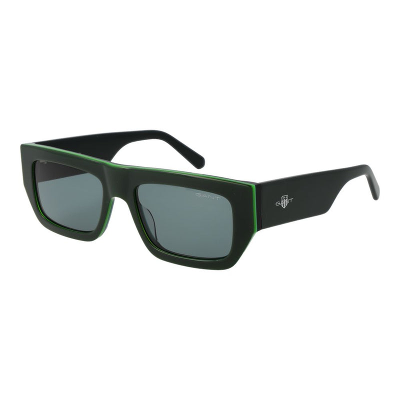 Gant Bicolor Plastic Sunglasses - Unisex Green Rectangle Style