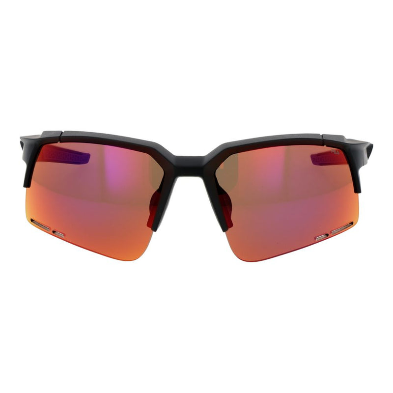 Fila Black Plastic Sunglasses with Mirrored Lenses