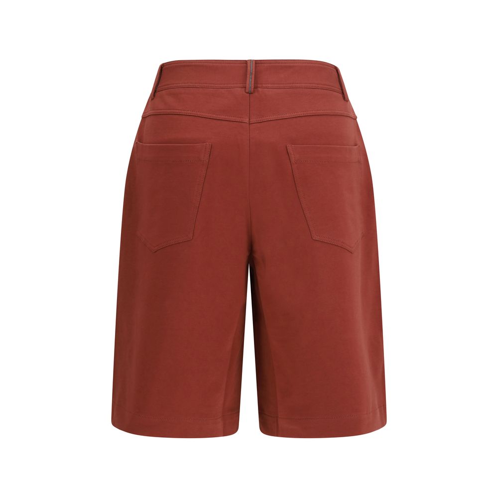 Brunello Cucinelli Multicolor Cotton Bermuda Shorts for Women