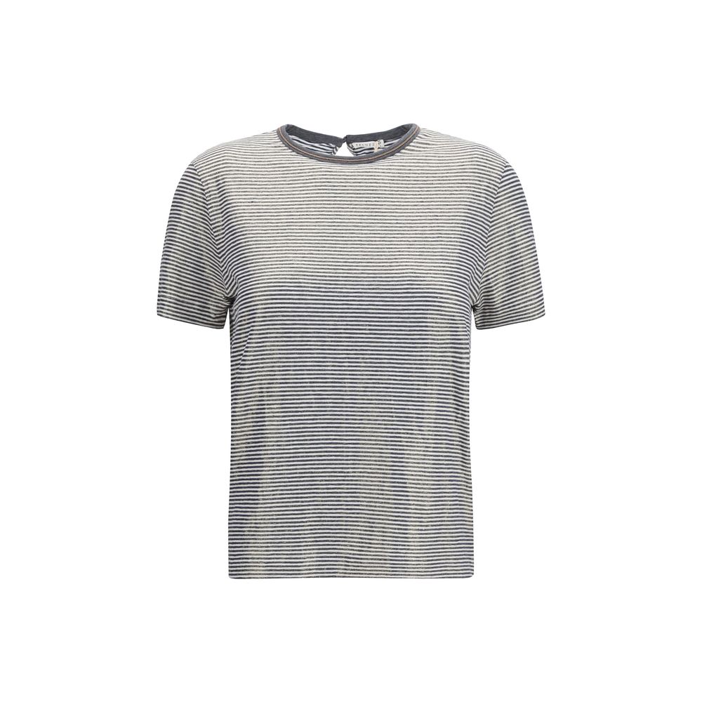 Brunello Cucinelli Multicolor Linen T-Shirt - SS26
