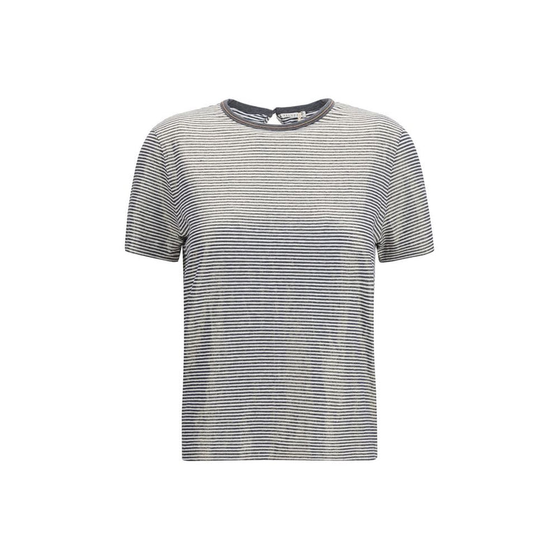 Brunello Cucinelli Multicolor Linen T-Shirt for Women