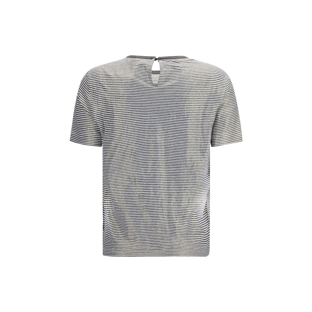 Brunello Cucinelli Multicolor Linen T-Shirt - SS26