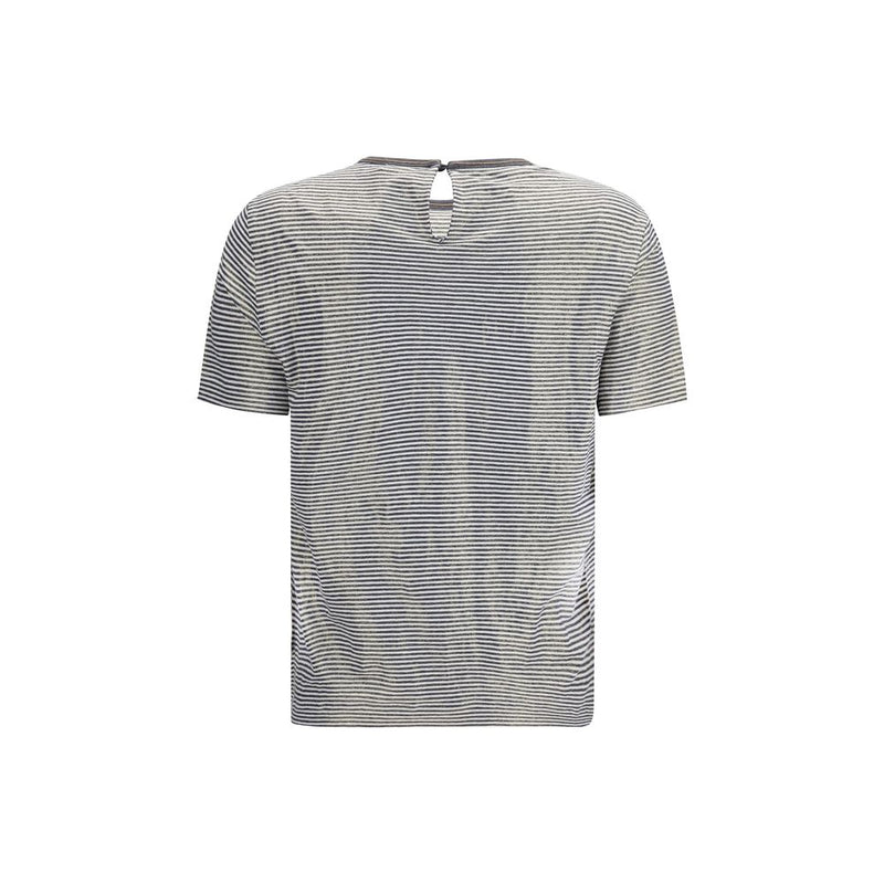 Brunello Cucinelli Multicolor Linen T-Shirt for Women