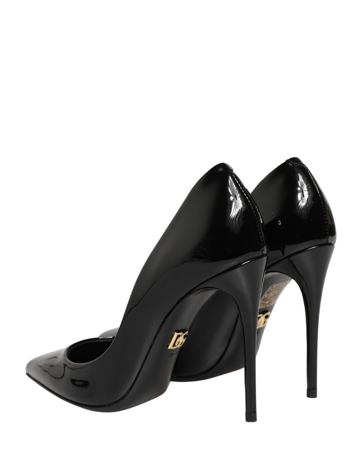 Dolce & Gabbana Black Calf Leather Stiletto Heels Pumps