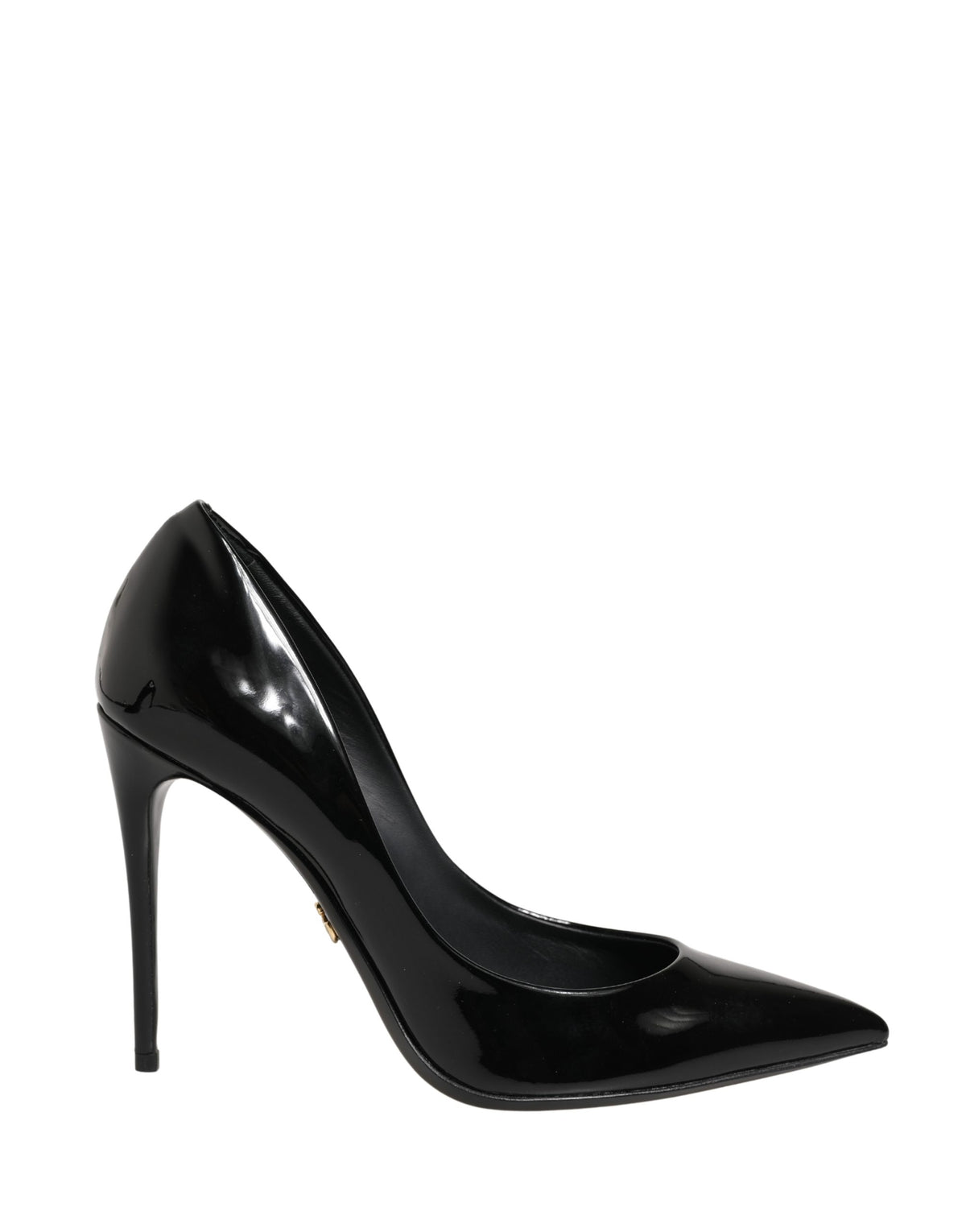 Dolce & Gabbana Black Calf Leather Stiletto Heels Pumps