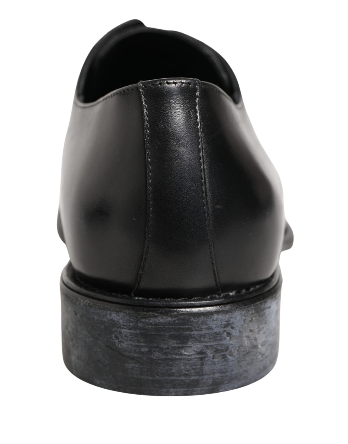 Dolce & Gabbana Black Calfskin Leather Derby Dress Shoes for Men